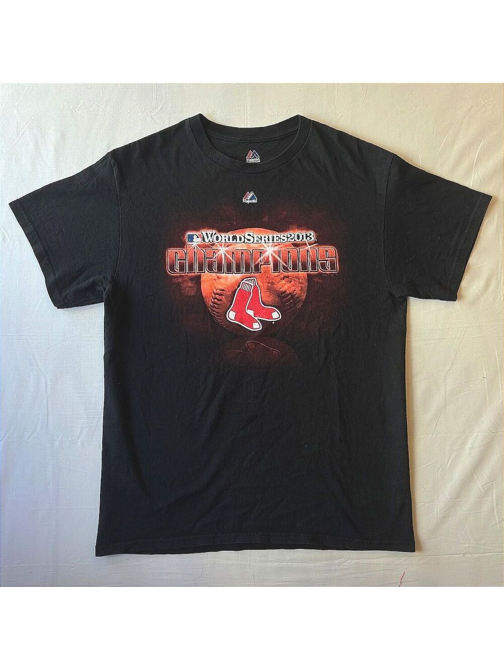 Boston Red Sox 2013 World Series Champions T-Shirt Majestic Size L MLB